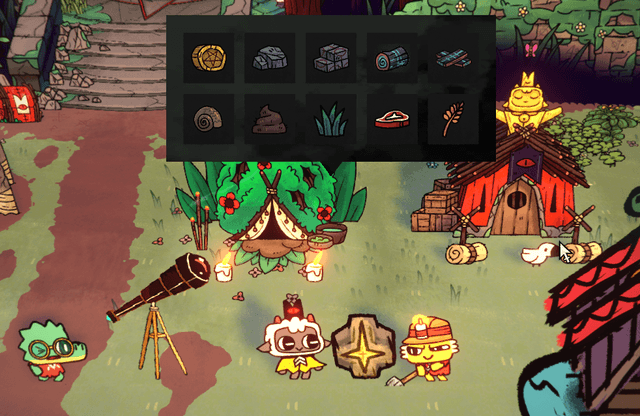 A MiniMods item menu open over the cult base