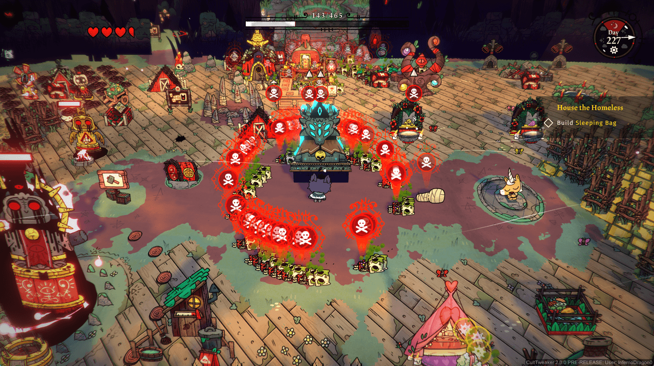 The flock rallied in a ring around the Lamb at the shrine